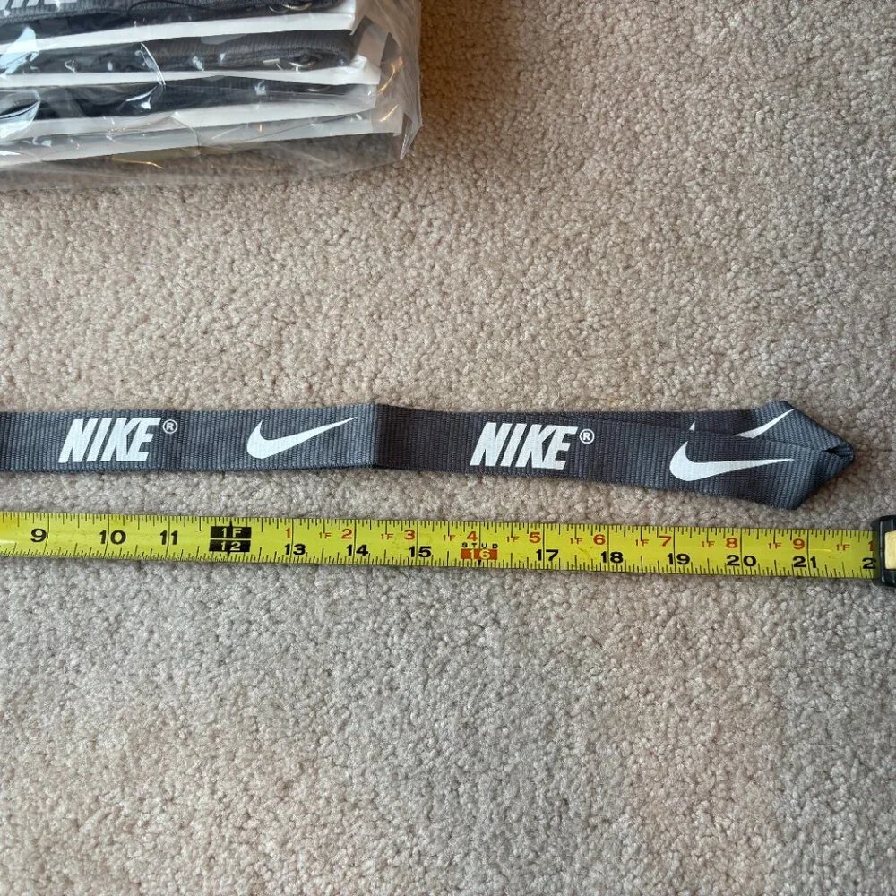Nike Lanyards Detachable Keychain Badge ID Holders Gray White Lot of 15 NWT - Picture 3 of 3